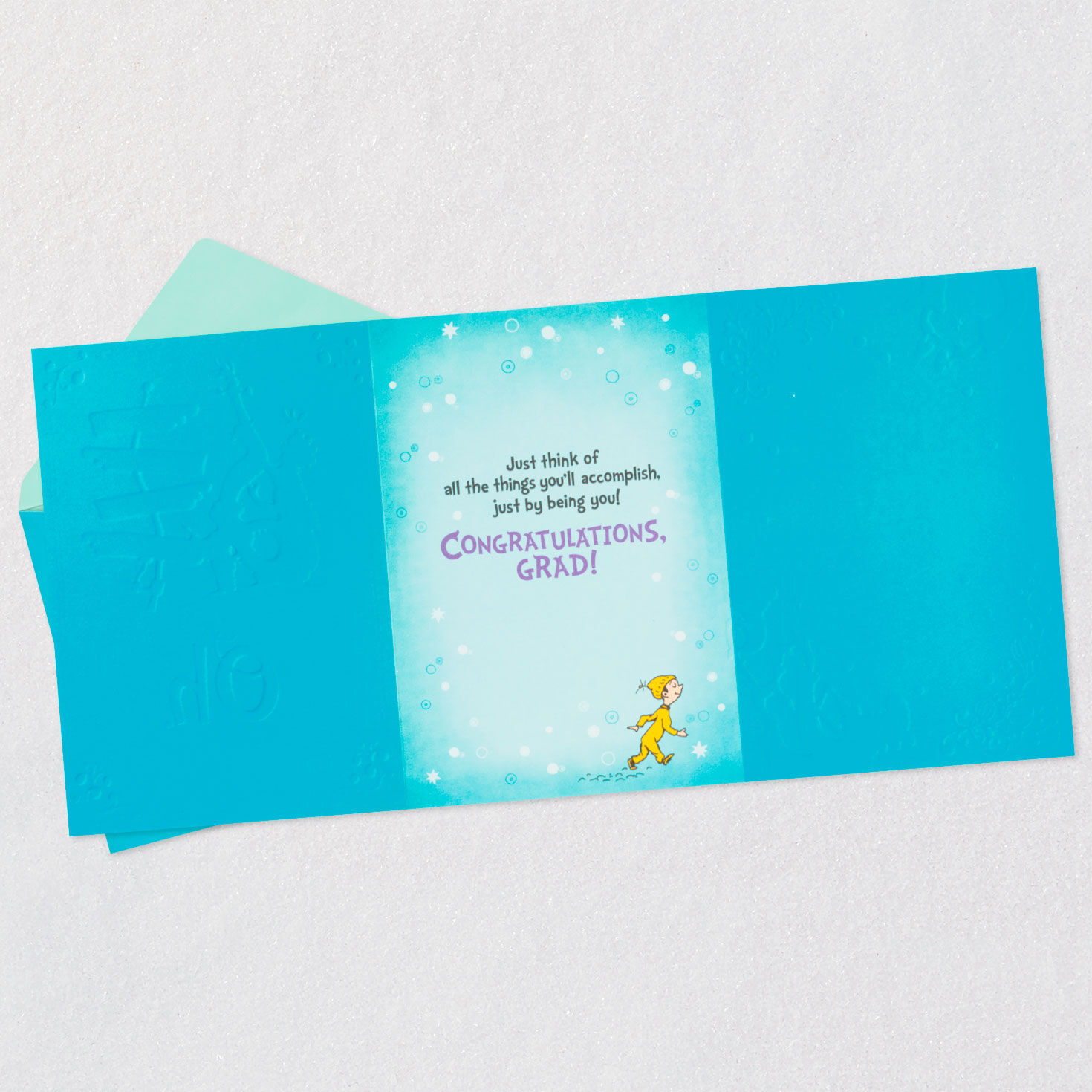Dr Seuss Oh, the Places You'll Go Graduation Card open card with envelope image number 5