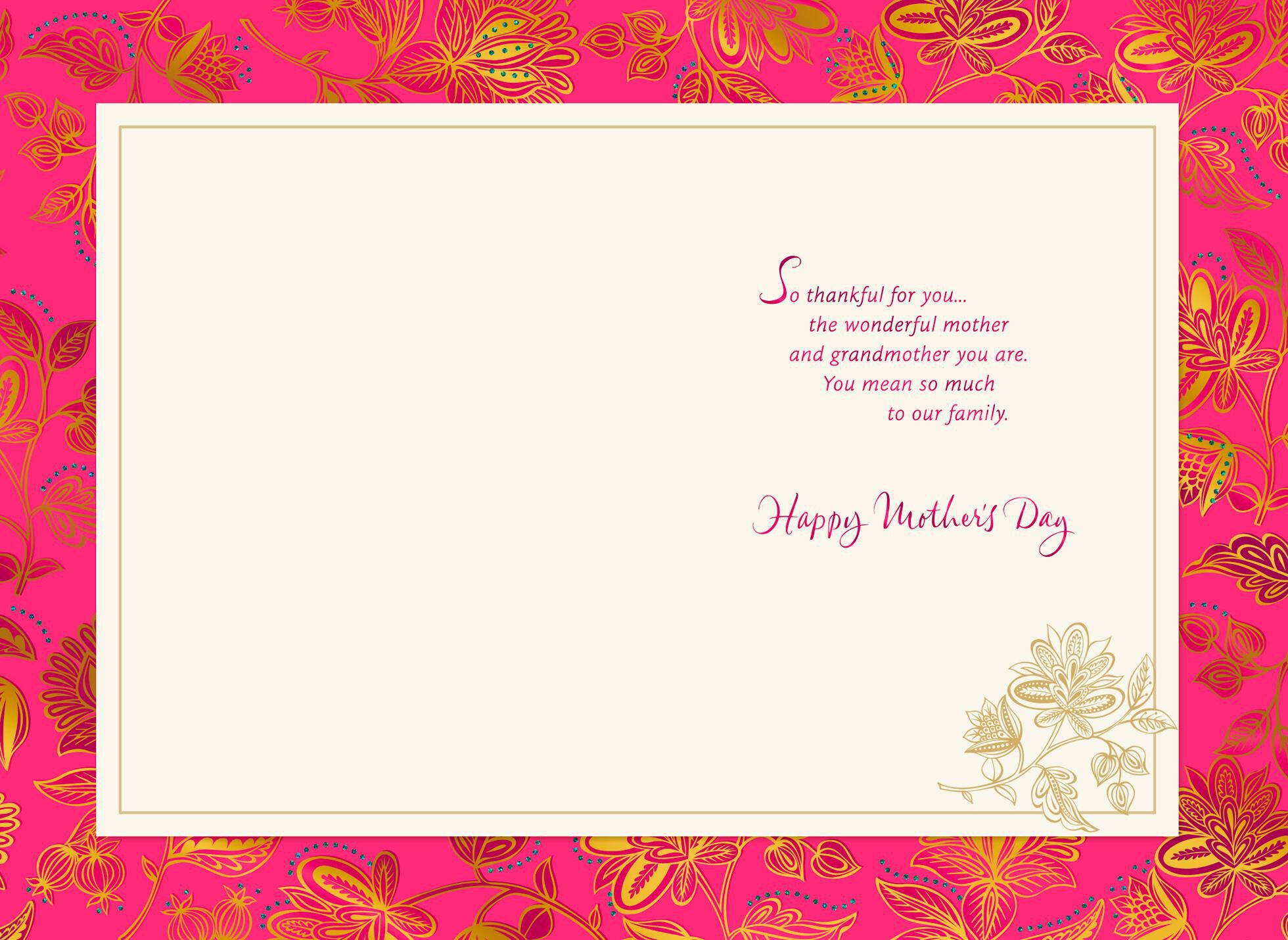 So Thankful for You Mother's Day Card for Grandmother