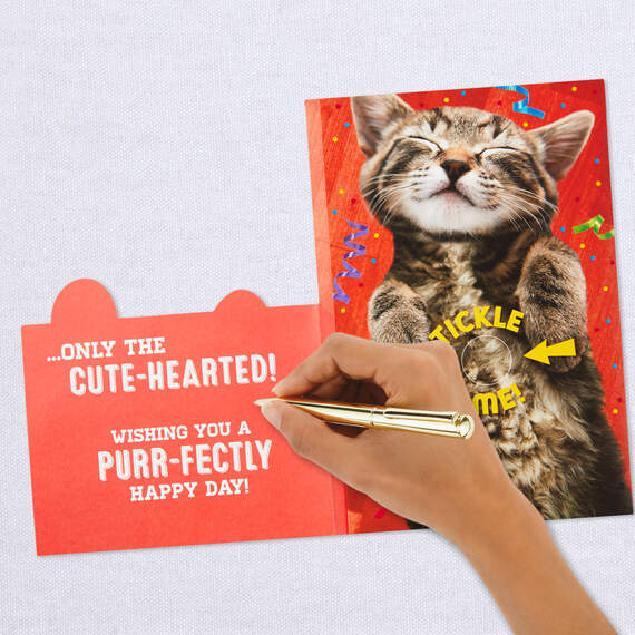 Cute-Hearted Kitten Birthday Card With Sound and Motion, , large image number 6