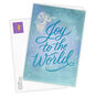 Blue Sky White Angel Personalized Christmas Card Card  front with Envelope  image number 2