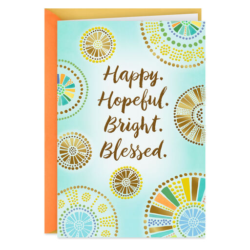 Happy and Blessed Religious Birthday Card, 