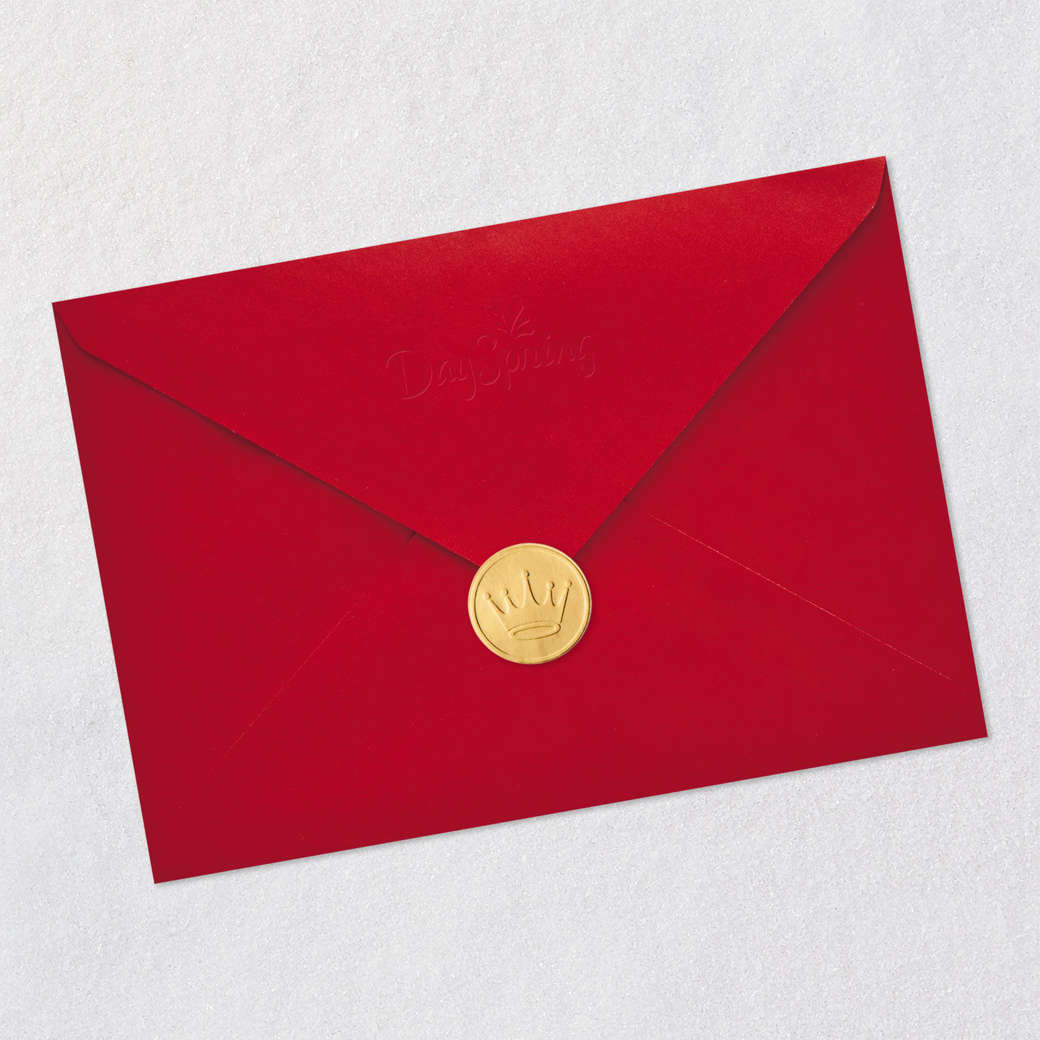 Flowers on Blue Christmas Card Envelope Back with Seal image number 8