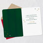 Ornament on Branch Green Christmas Card for Godson Open card with envelope image number 3