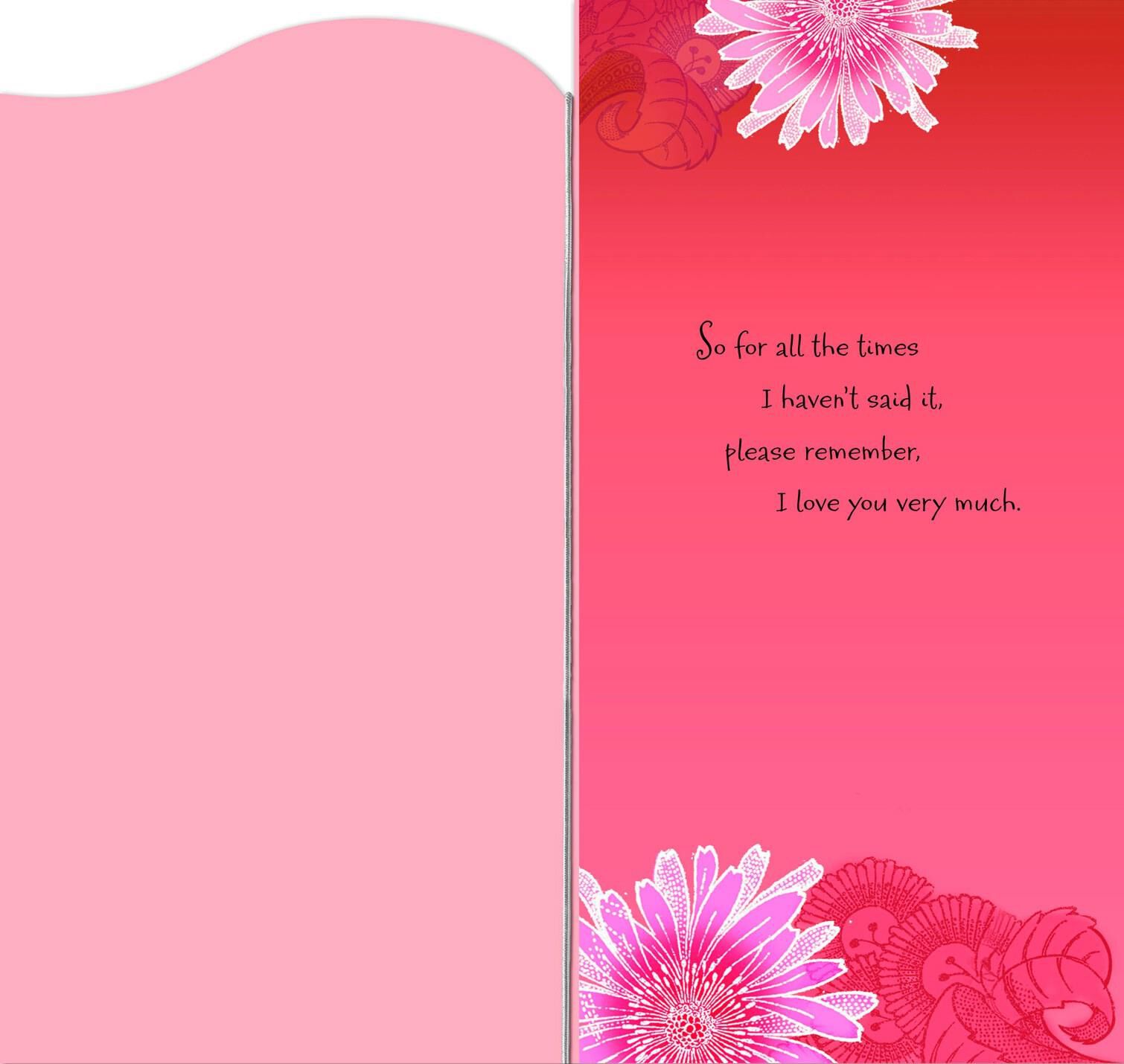 Pink Daisies Spouse Valentine's Day Card