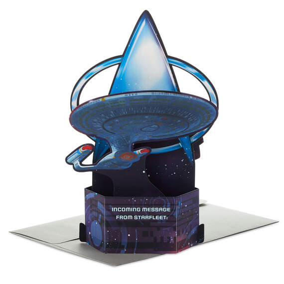 Star Trek™ Starfleet Incoming Message 3D Pop-Up Card, , large image number 1