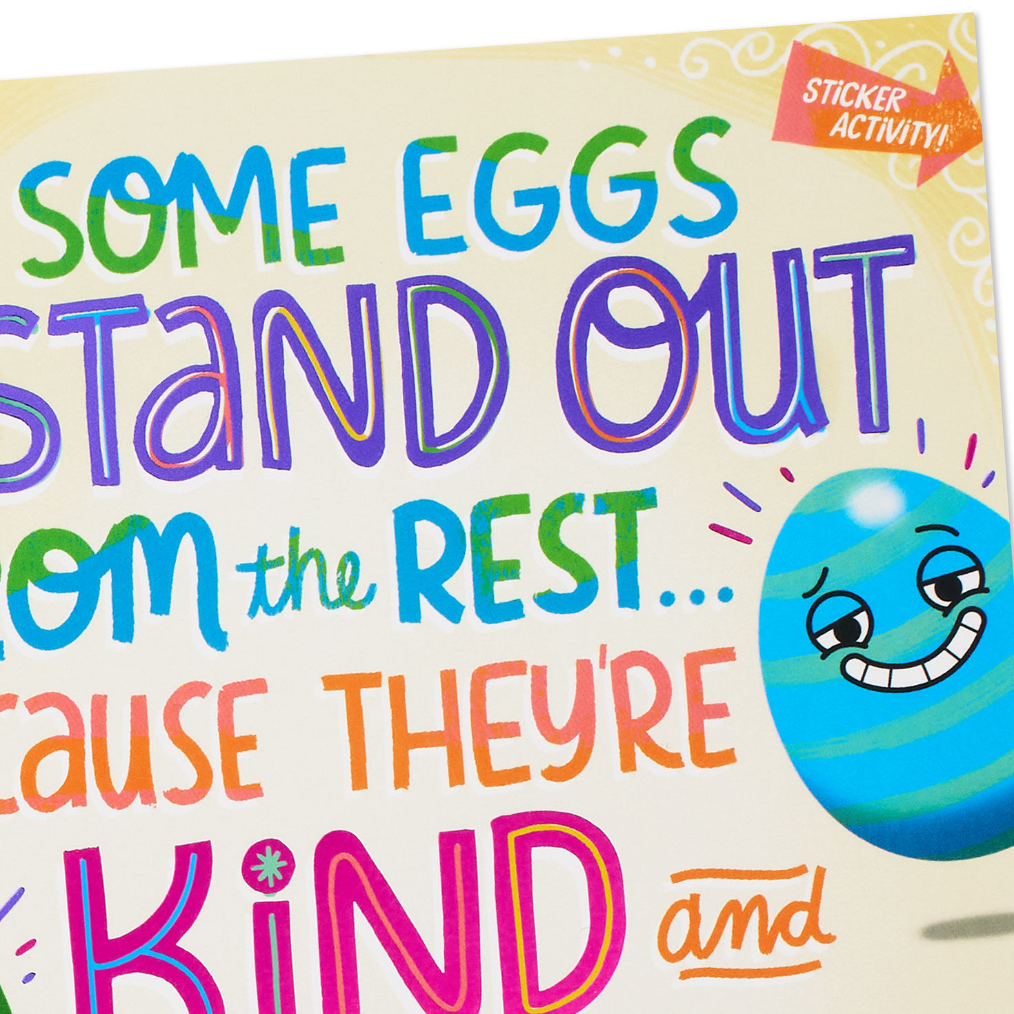 Good Egg Easter Card With Kids Sticker Activity Card Front Detail image number 5