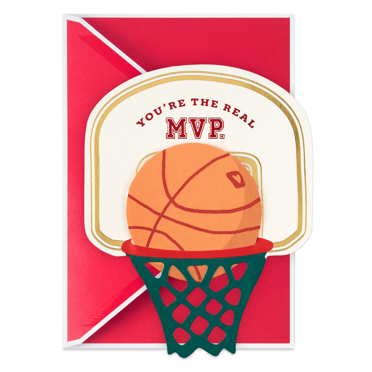 You're the Real MVP Basketball Paper Craft Card for Kids