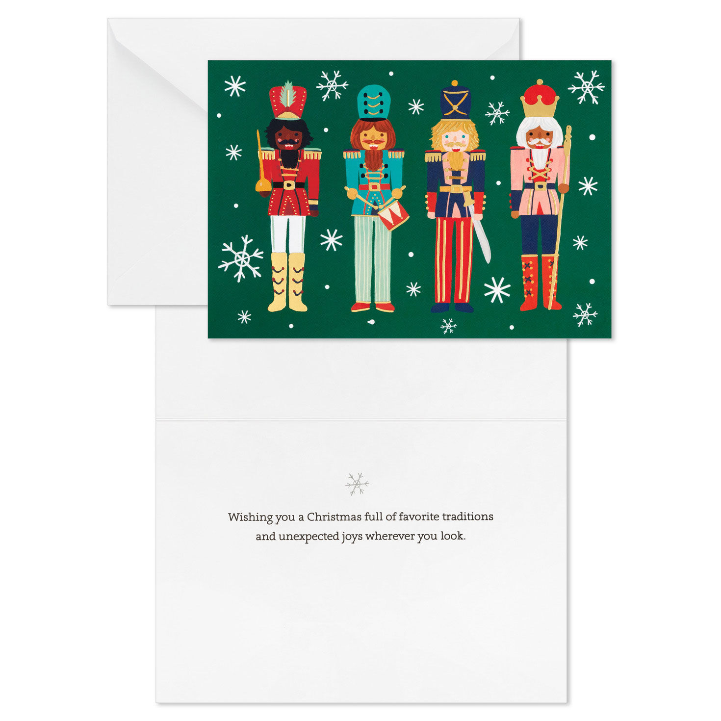 Nutcrackers on Green Boxed Christmas Cards, Pack of 16, , large image number 3