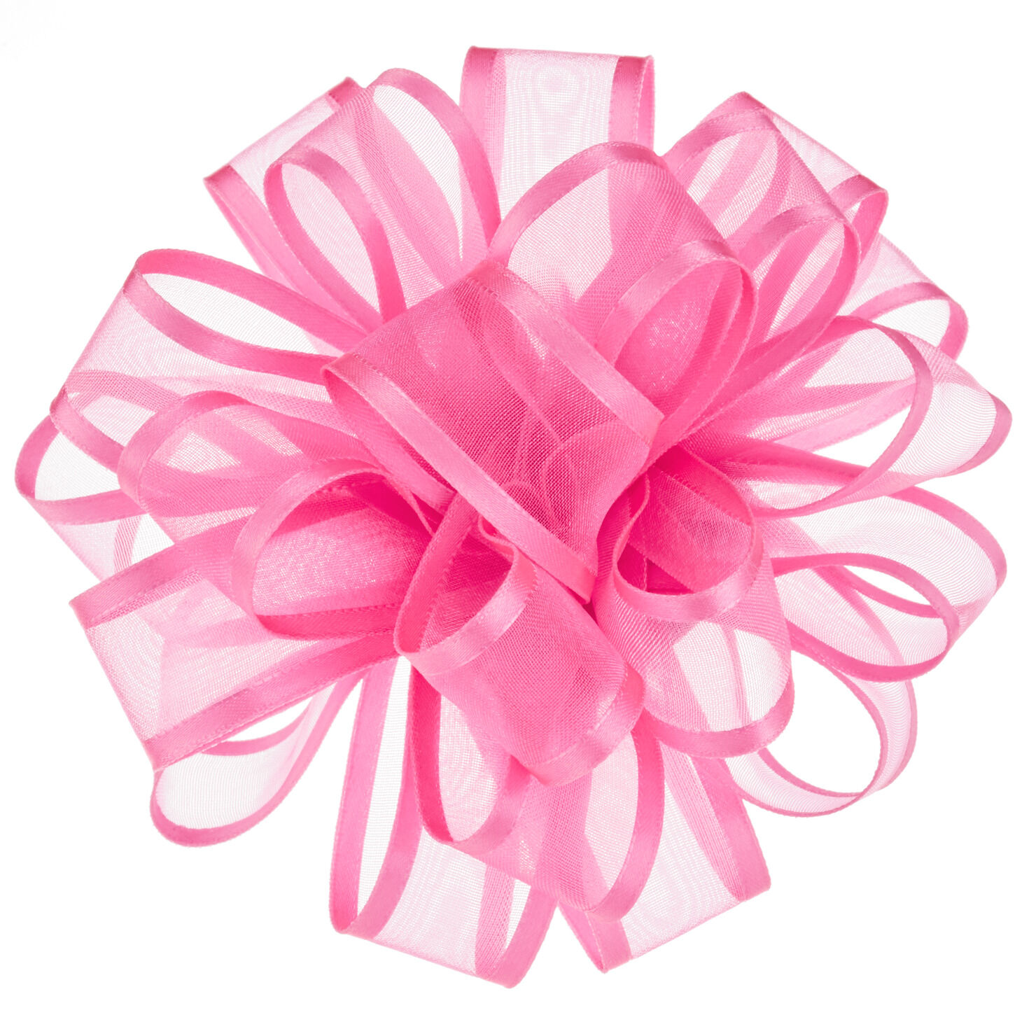 Fuchsia Sheer Ribbon Gift Bow, 4.6", , large image number 1
