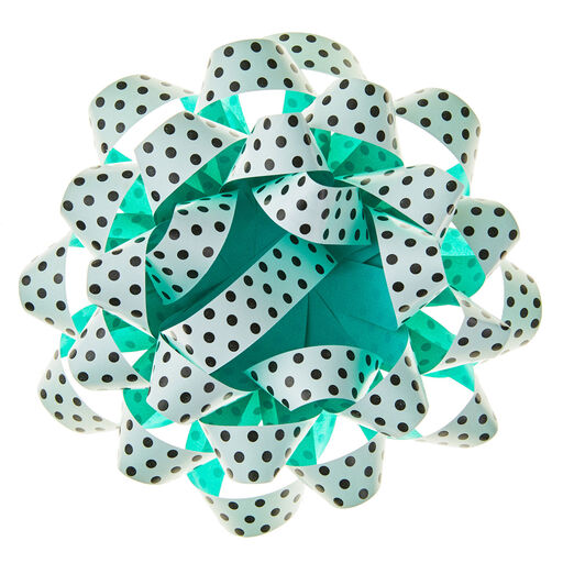 Dots/Aqua Gift Bow, 
