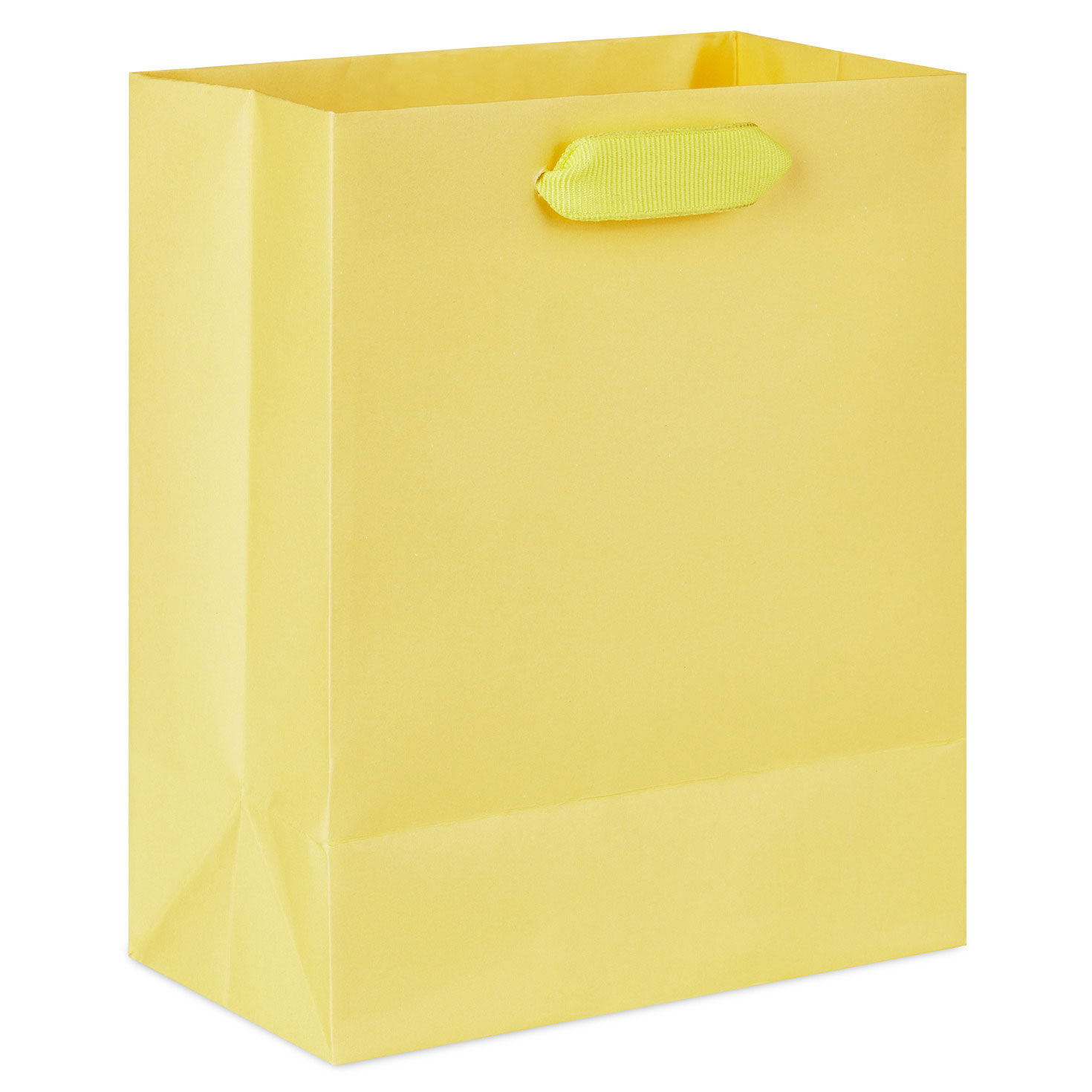 Solid Yellow Small Gift Bag Back image number 6
