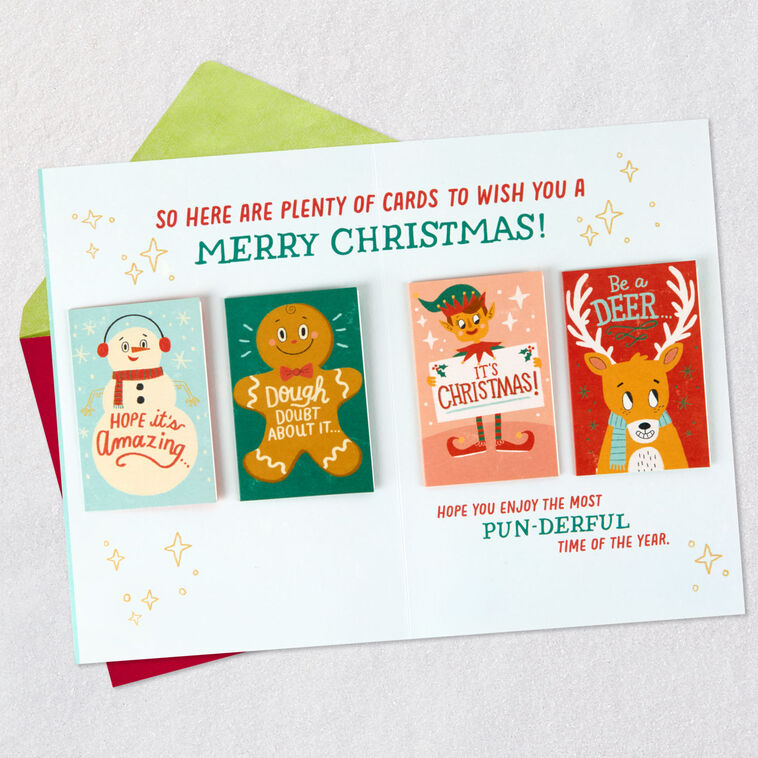 Punny Mini Cards Inside Christmas Card Open card with envelope image number 4