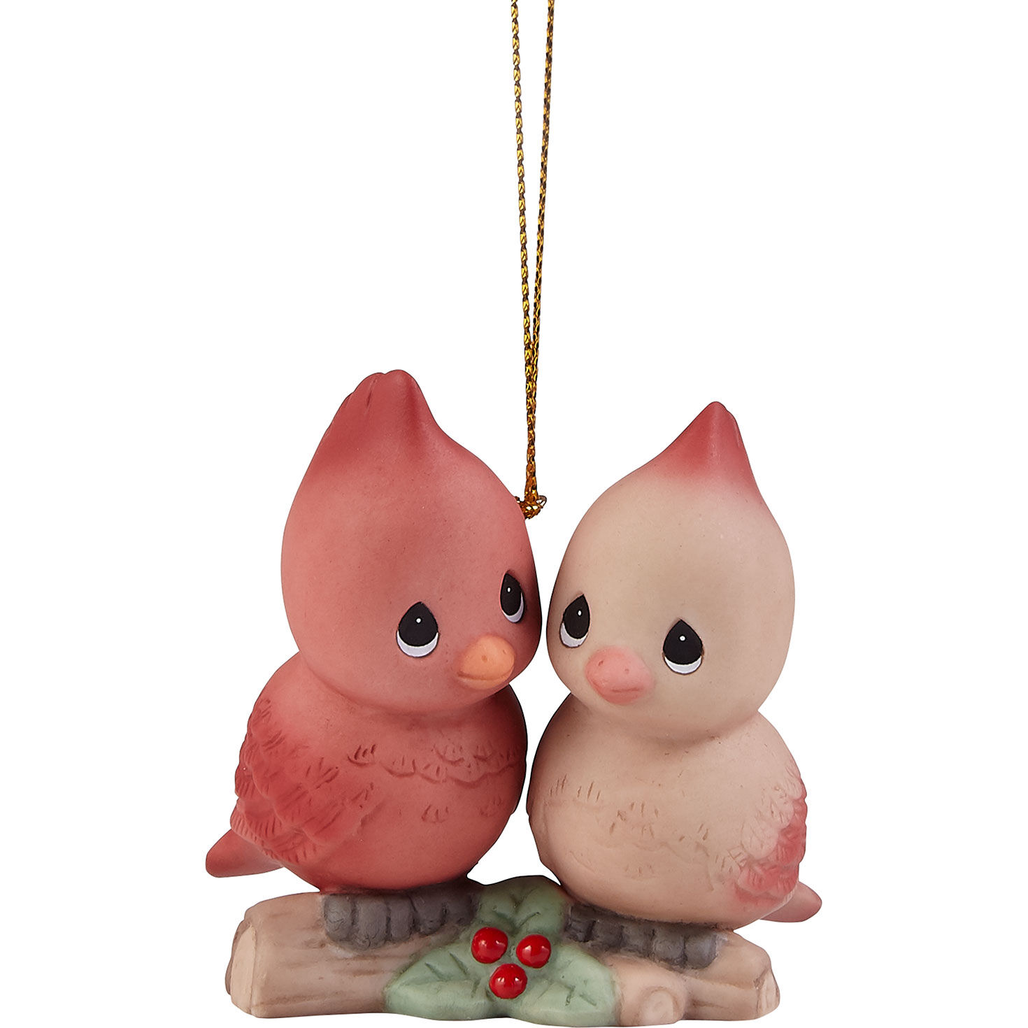 Precious Moments Let Heaven and Nature Sing Cardinals Ornament, 2.4"