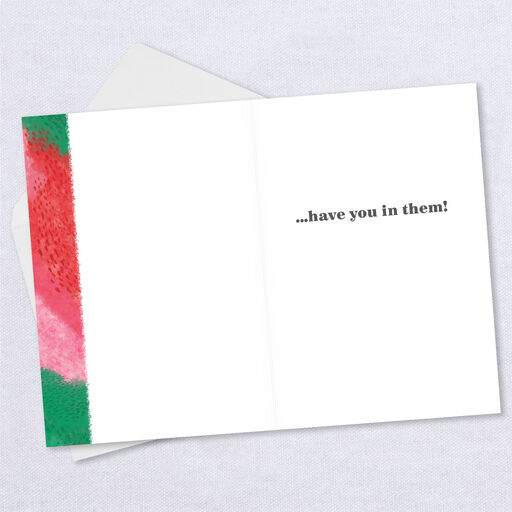 Personalized Red and Green Photo Collage Photo Card, 