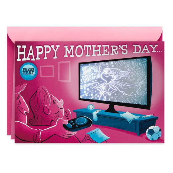 Super Mom, Super Wife Animated Mother's Day Card With Sound and Light