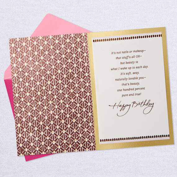 Pure and True Beauty Birthday Card for Wife, , large image number 3