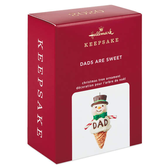 Dads Are Sweet Snowman Ice Cream Cone Ornament, , large image number 4