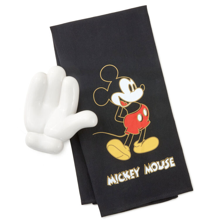 Disney Mickey Mouse Tea Towel With Spoon Rest