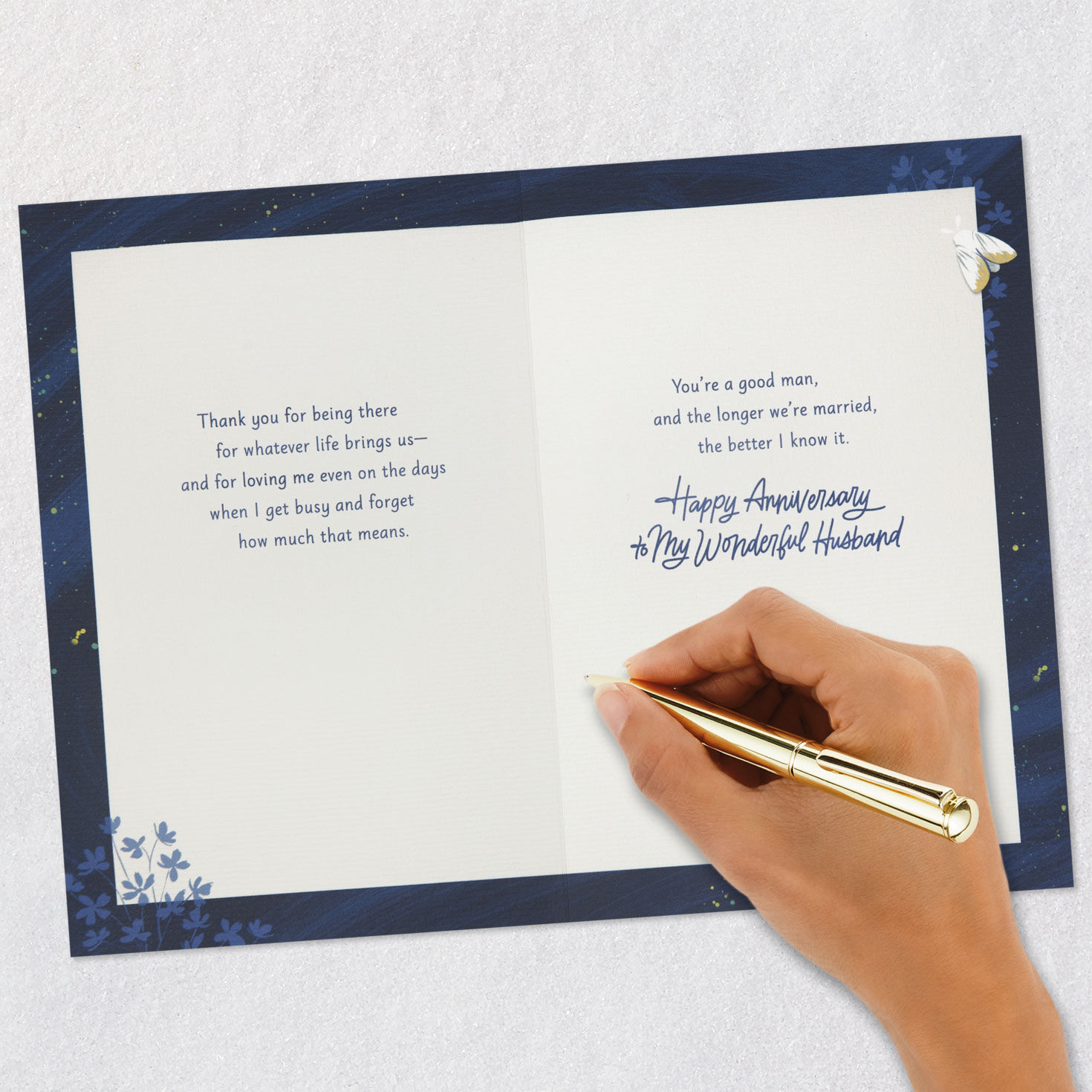 Thank You for Being There Anniversary Card for Husband - Greeting Cards ...