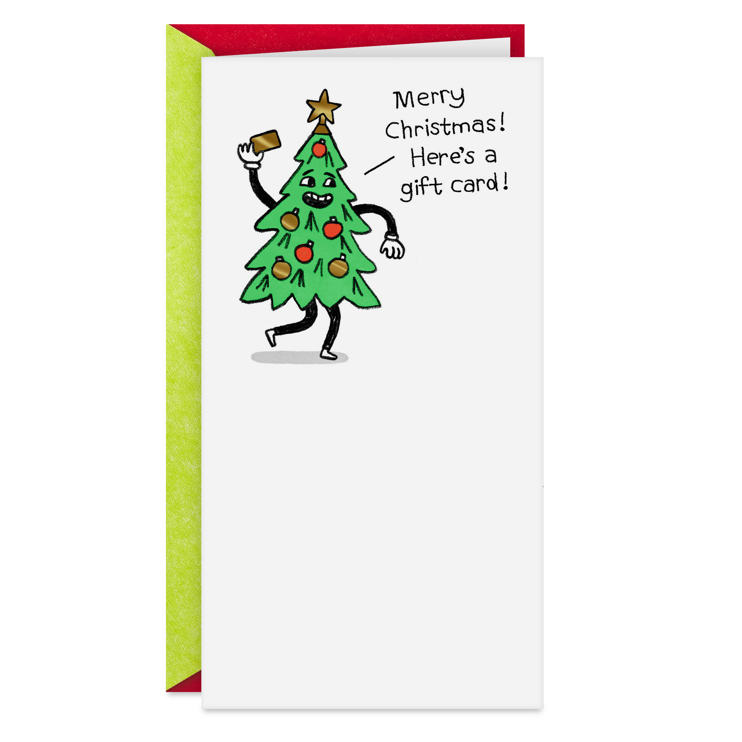 Here's a Gift Card Funny Money Holder Christmas Card