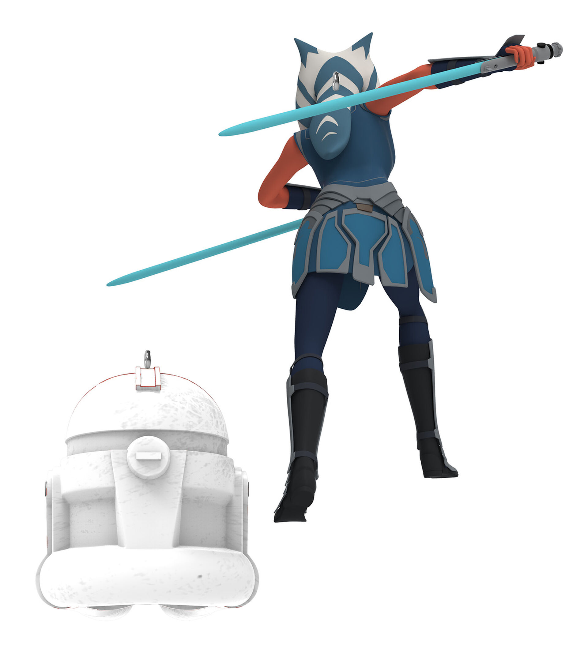 Star Wars The Clone Wars Ahsoka Tano And 332nd Company Helmet Ornaments Set Of 2 Keepsake Ornaments Hallmark