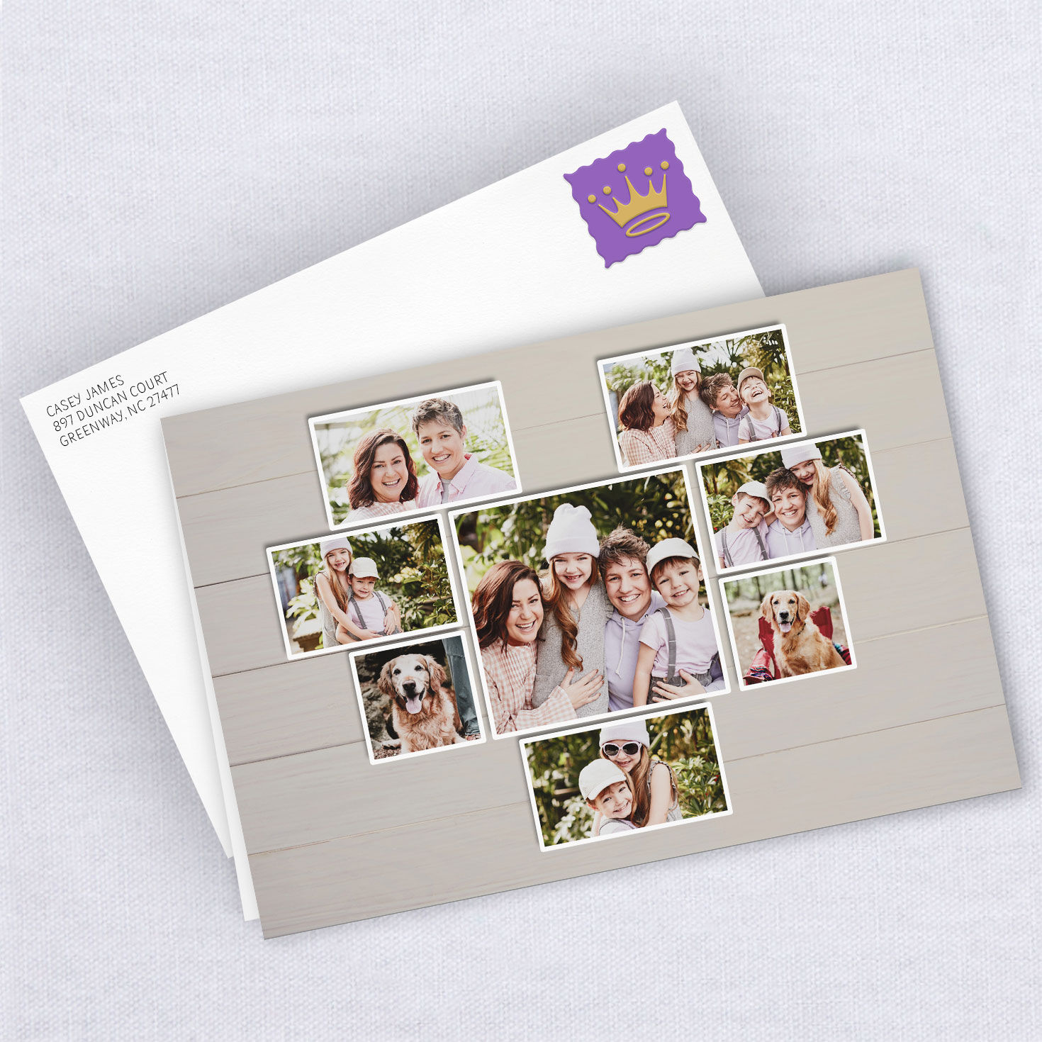 Personalized Heart-Shaped Photo Collage Photo Card - Greeting Cards ...