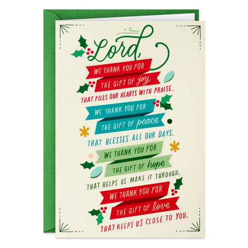 DaySpring Thankful Prayer Boxed Christmas Cards, Pack of 16, 