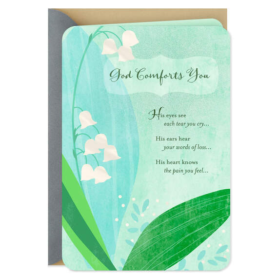 God Comforts You Religious Sympathy Card, , large image number 1