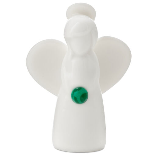 Malachite Angel of Protection Mini Angel Figurine, 2", 