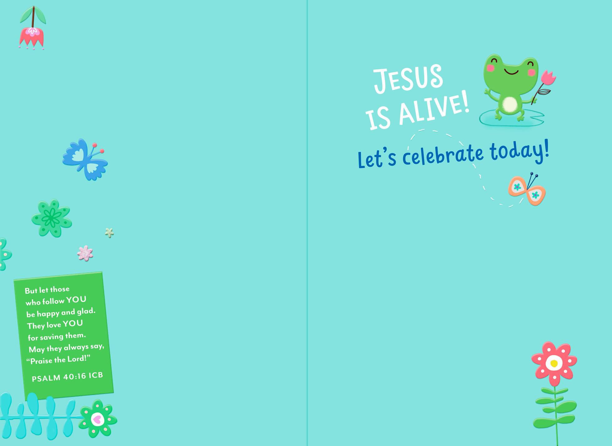 Sweet Animals Religious Easter Card for Child