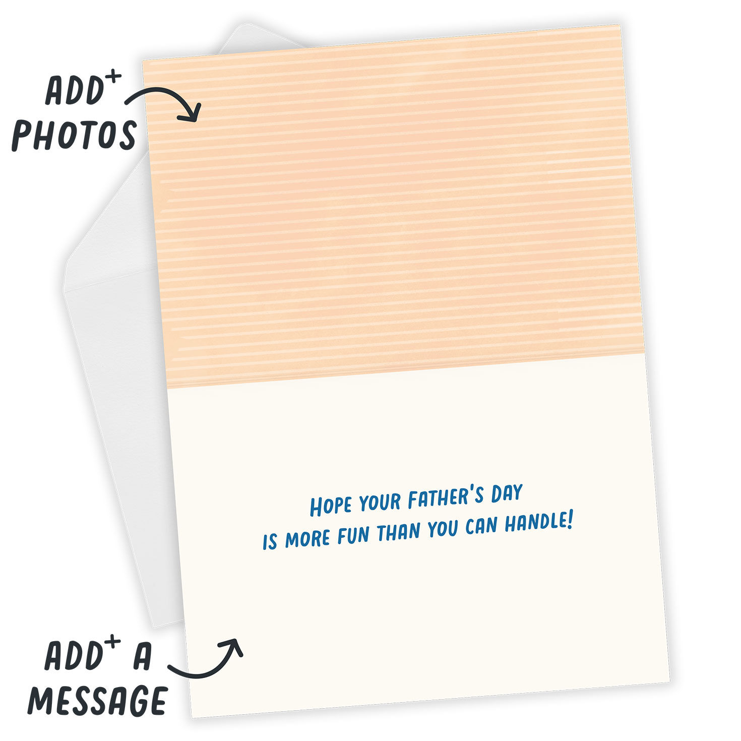 Coffee Mugs Funny Personalized Father's Day Card Open Card with Envelope indicating personalization image number 3