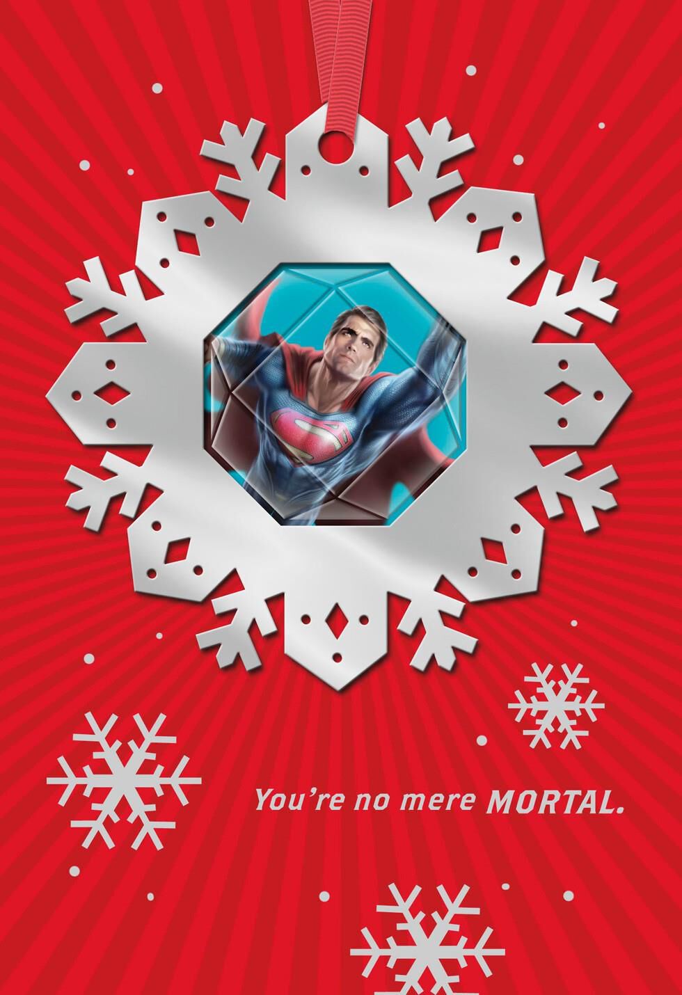 Superman™ No Mere Mortal Christmas Card With Ornament