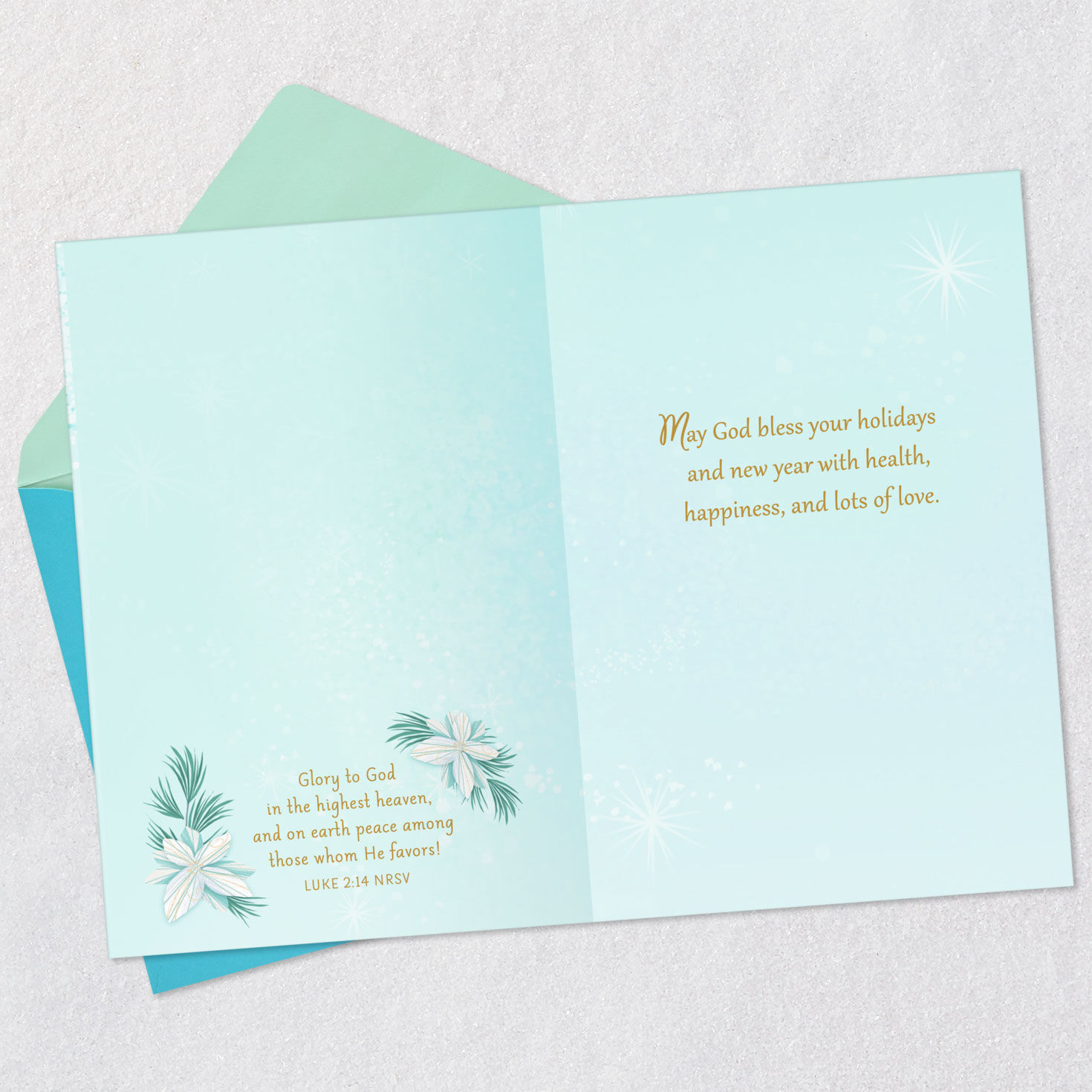 May God Bless Your Holidays Religious Christmas Card, , large image number 4