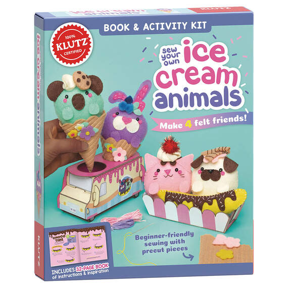 Scholastic Klutz Sew Your Own Ice Cream Animals Kit