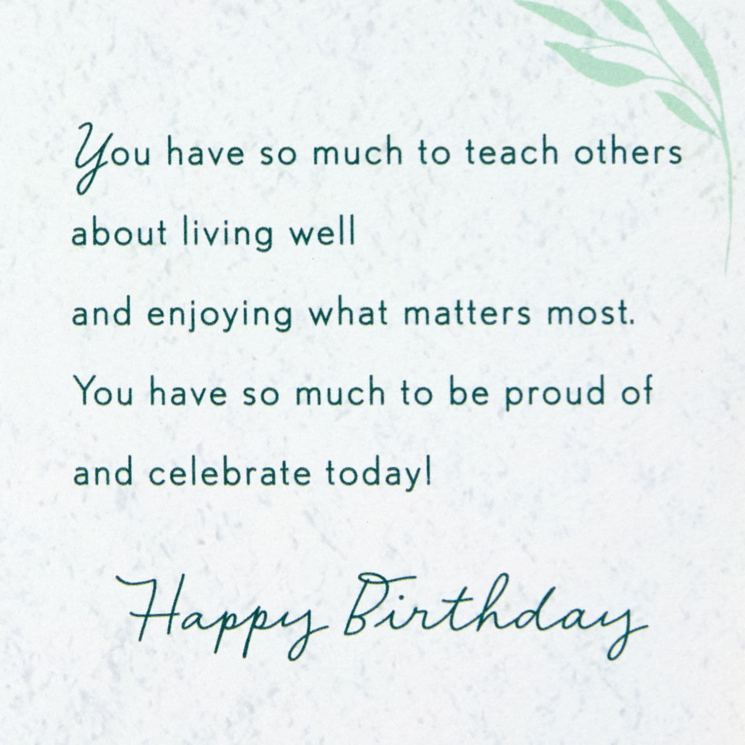 Botanical Leaves 60th Birthday Card Sentiment image number 3