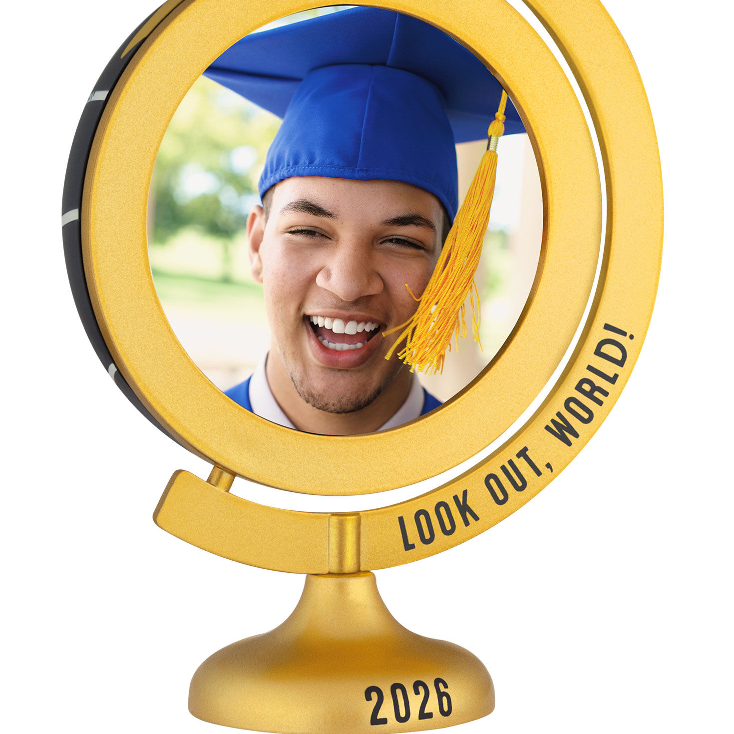 Graduate on Globe Personalized Photo Ornament  image number 5