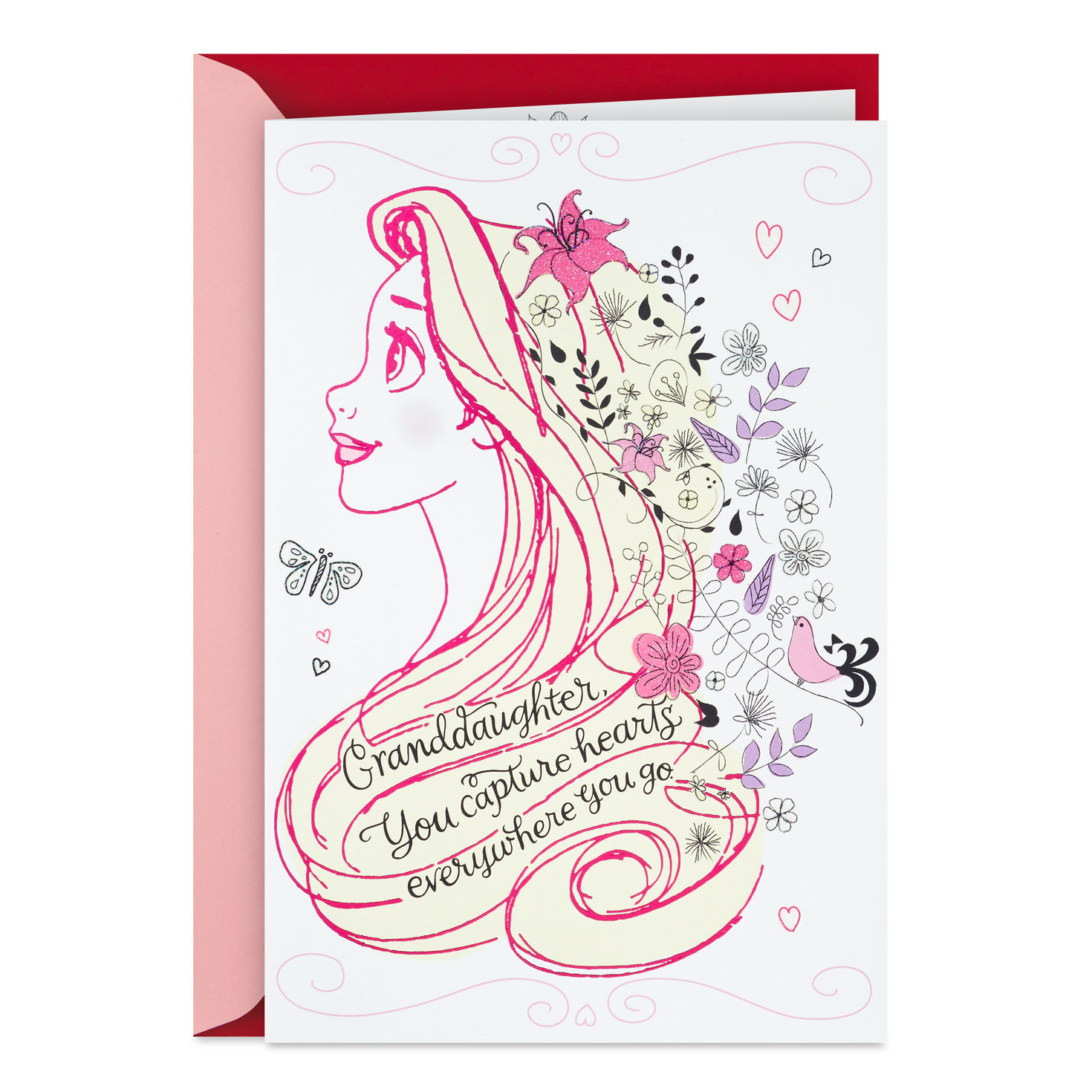 Disney Princess Rapunzel Loved Forever and Ever Valentine's Day Card for Granddaughter