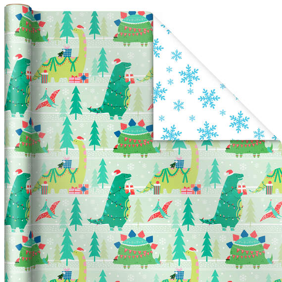 Winter Friends 3-Pack Reversible Kids Christmas Wrapping Paper Assortment, 120 sq. ft., , large image number 4