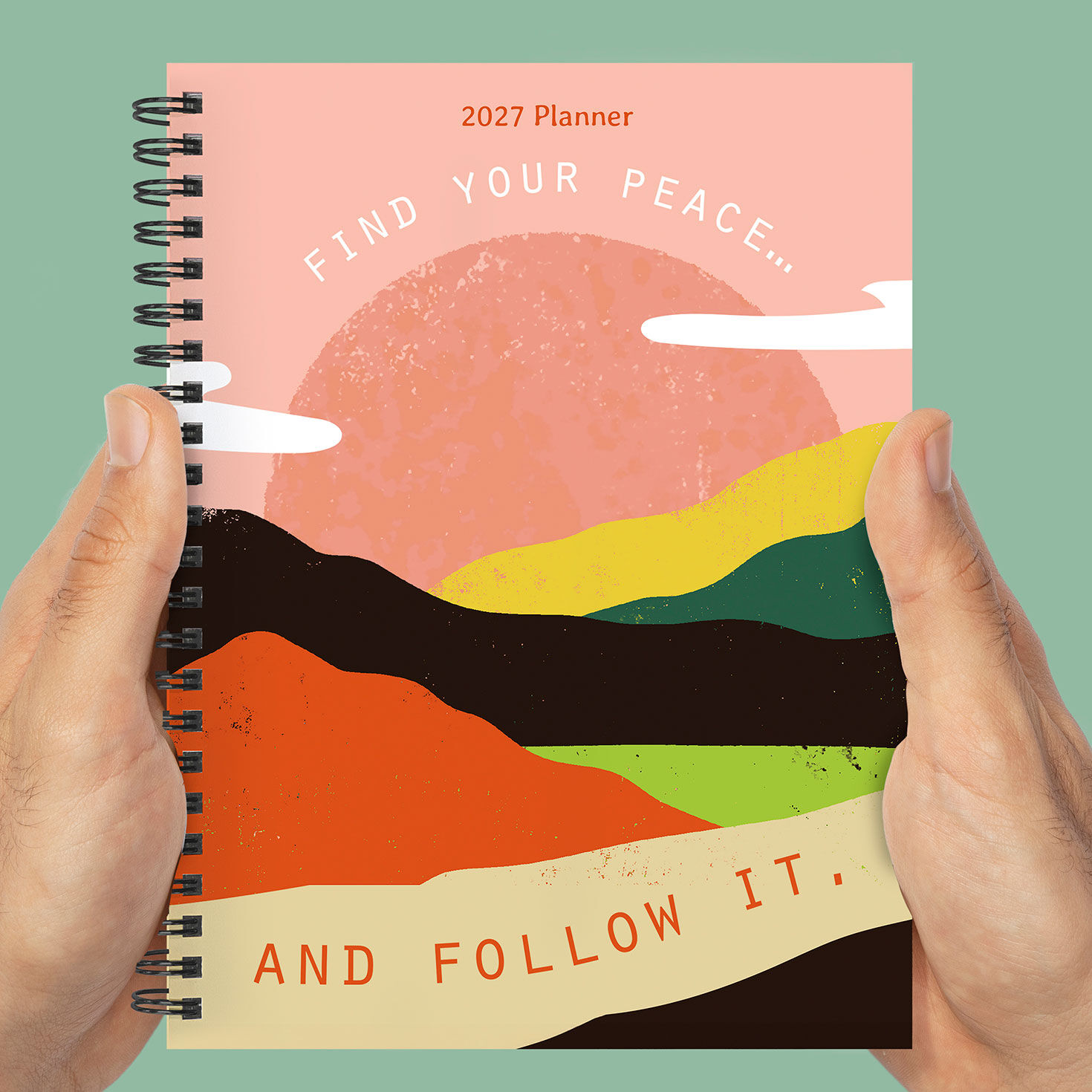 Find Your Peace and Follow It 2027 Planner in use image number 10