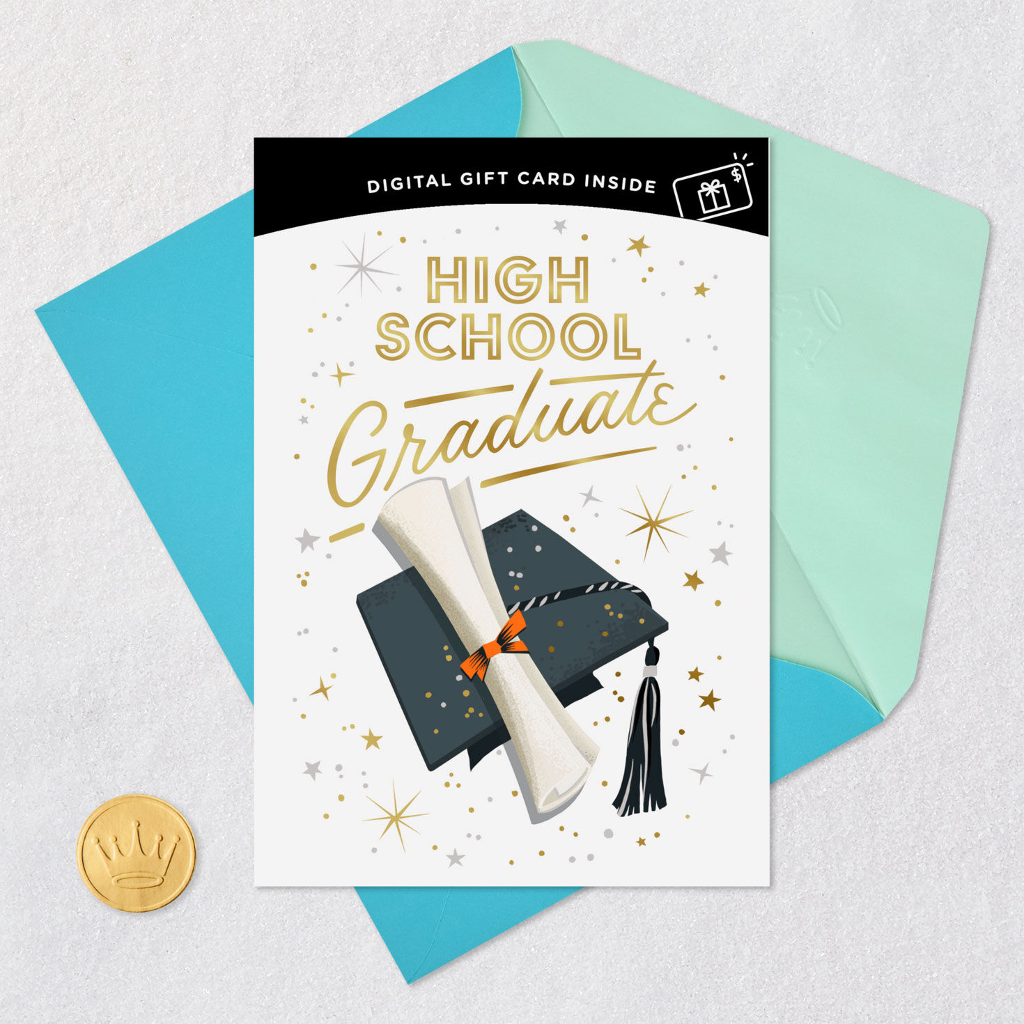 Diploma and Mortarboard Graduation Gift Card Greeting  image number 8