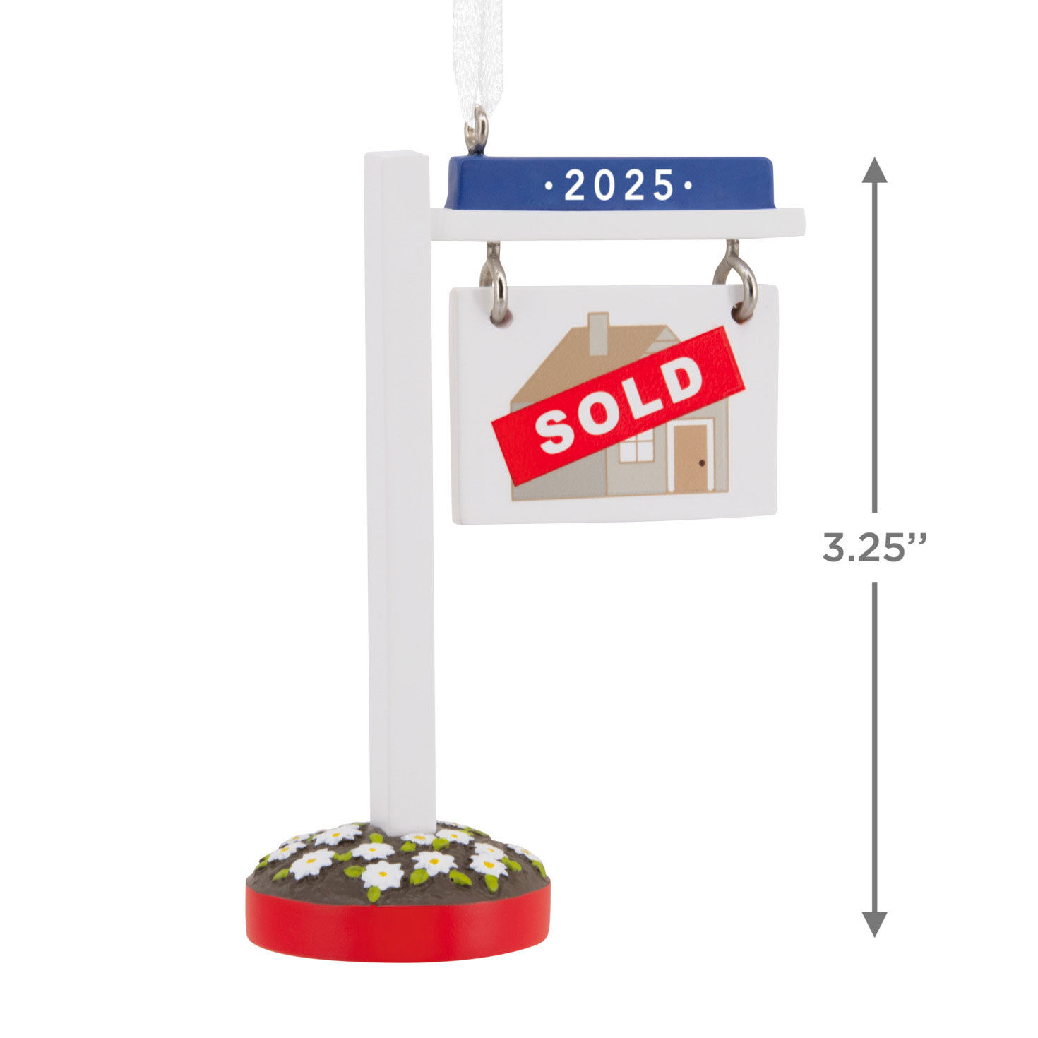 New Home Sold Sign 2025 Christmas Ornament measurement image number 3