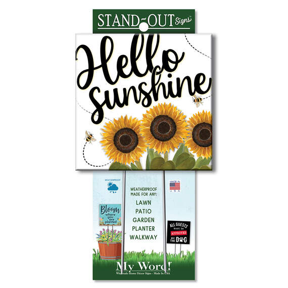 My Word! Hello Sunshine Weatherproof Sign, 8x8, , large image number 1