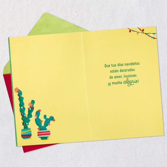 Love, Joy and Happiness Spanish-Language Christmas Card, , large image number 3