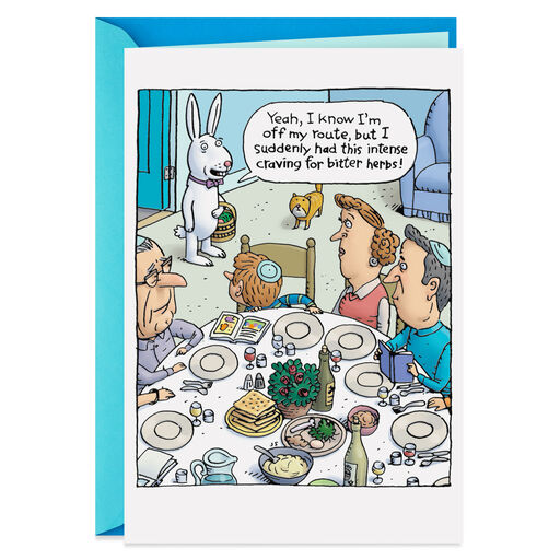 Hungry Easter Bunny Funny Passover Card, 