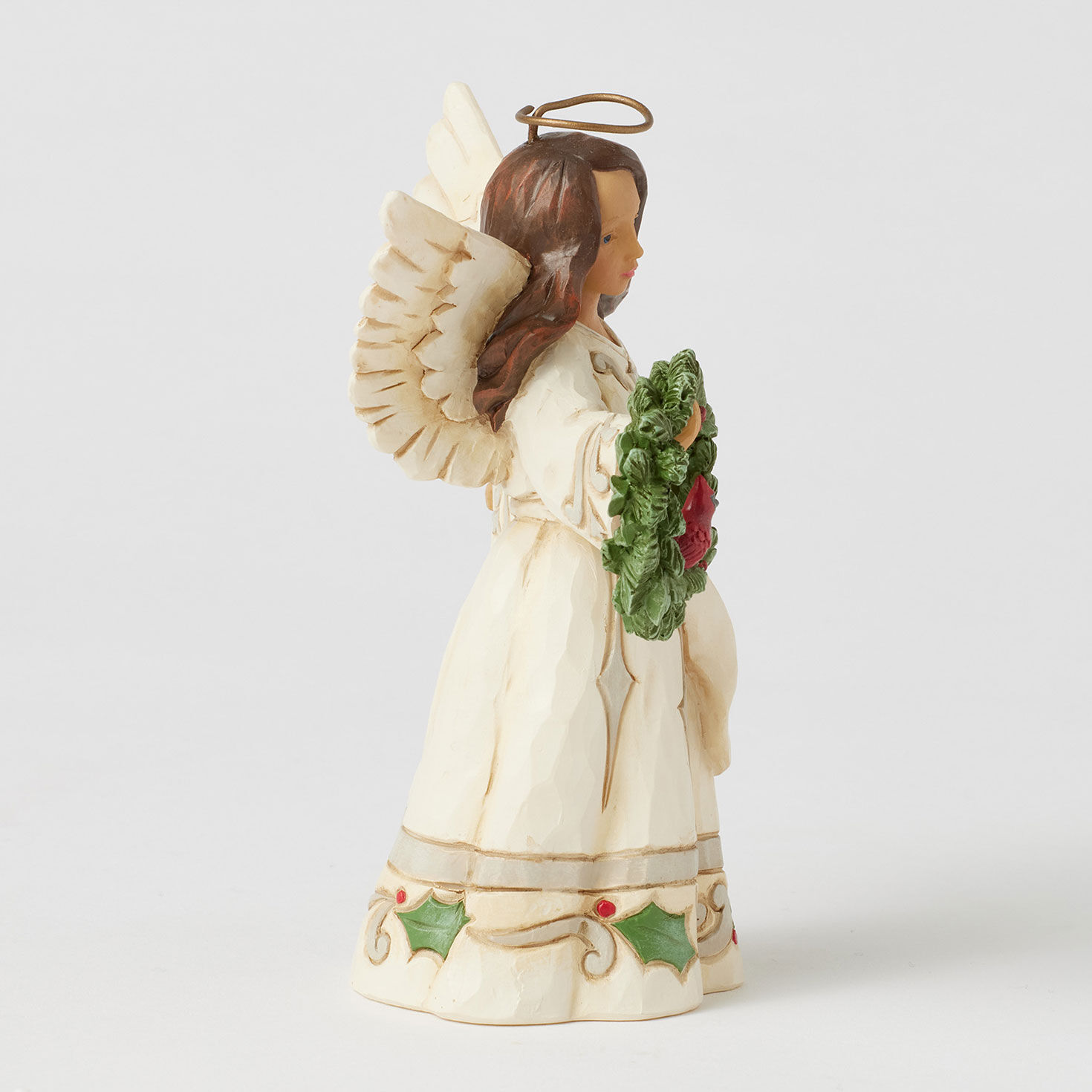 Jim Shore Woodland Angel With Cardinal Wreath Figurine side image number 4