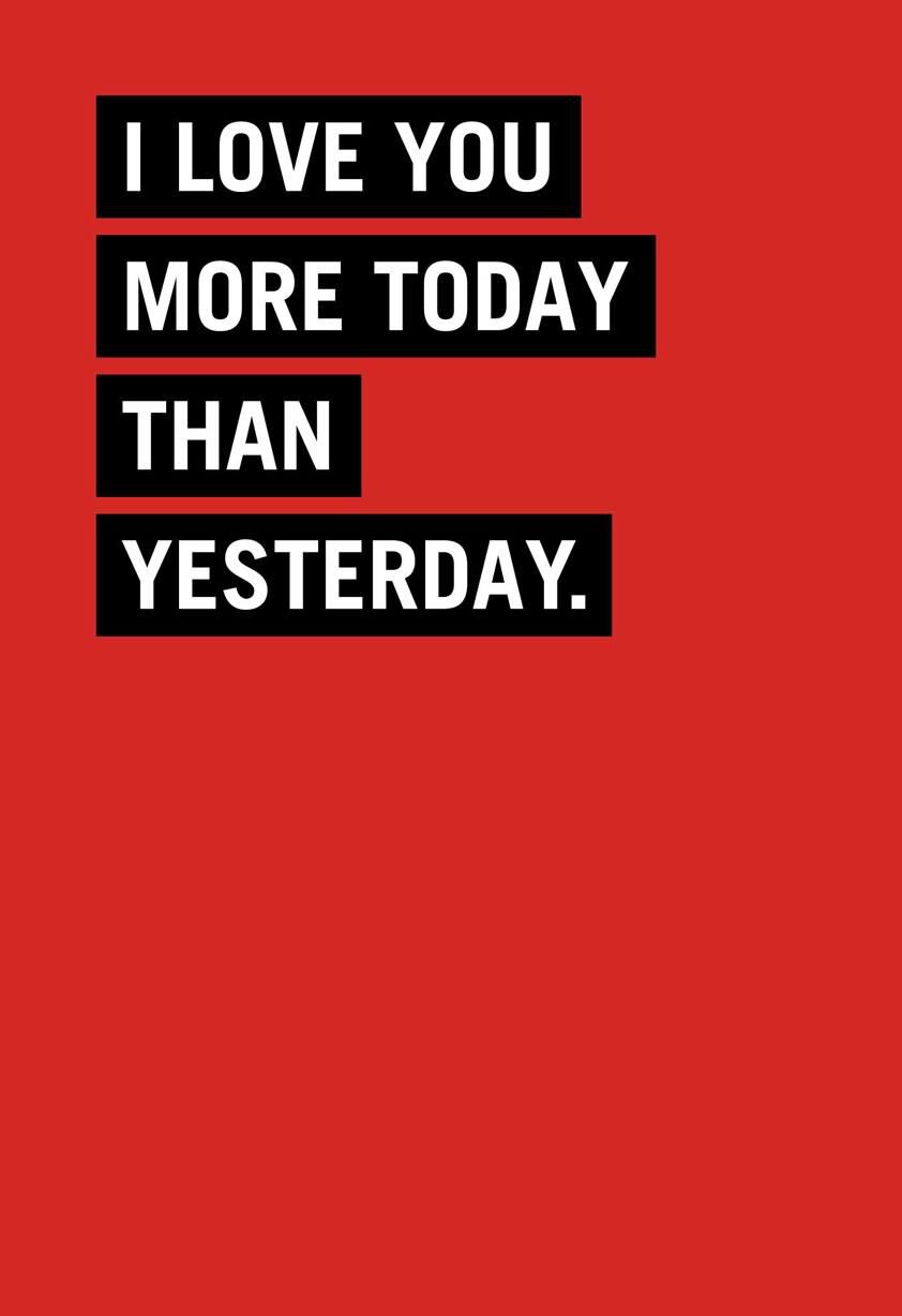 Love You More Today Funny Valentine's Day Card