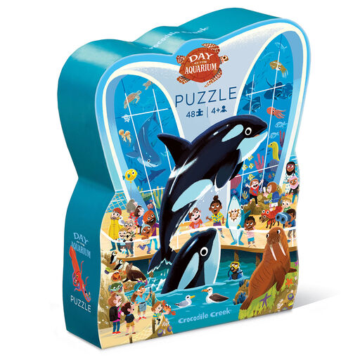 Crocodile Creek Day at the Aquarium 48-Piece Jigsaw Puzzle, 