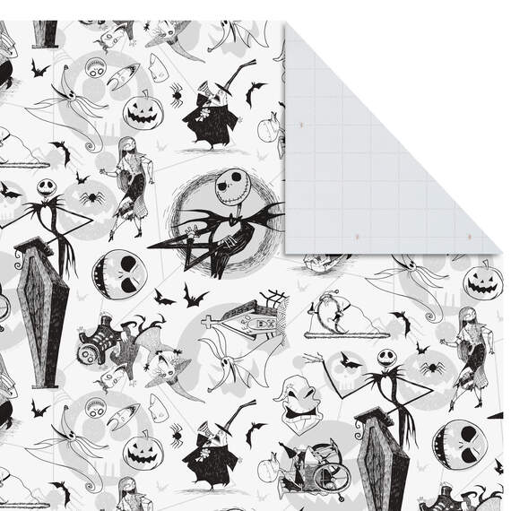 Disney Tim Burton's The Nightmare Before Christmas Assorted Flat Wrapping Paper, 12 sheets, , large image number 5