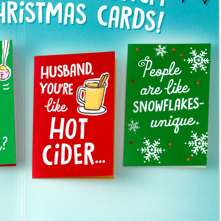 Woman on Couch Funny Christmas Card for Husband Sentiment image number 3