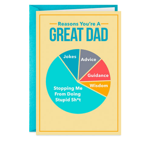 Keeping Me From Doing Stupid Sh*t Funny Father's Day Card for Dad, , large